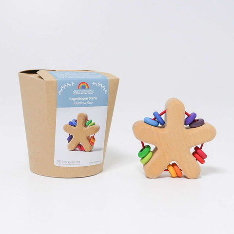 Grimm's Rainbow Star – Eco-friendly Wooden Toy, Promoting Sensory and Cognitive Development | Kiddo Joy