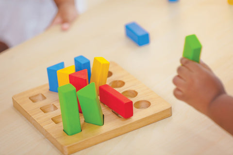 Wooden Geometric Peg Board