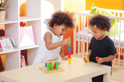 Wooden Geometric Peg Board