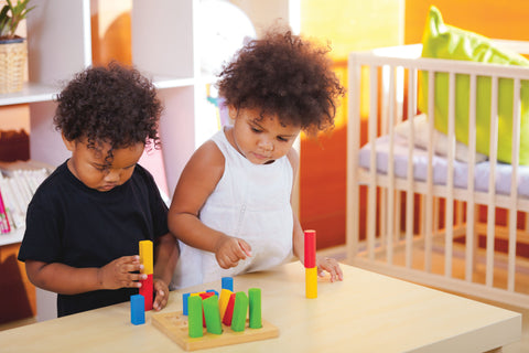 Wooden Geometric Peg Board