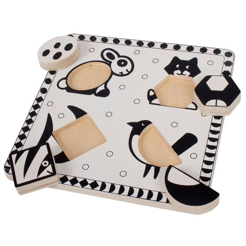 Black and White Pets Puzzle - Kiddo Joy