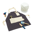 Kiddo Joy Chef Set by PlanToys, an eco-friendly toy designed to foster role play, creativity, and cognitive development with realistic kitchen tools for aspiring chefs.