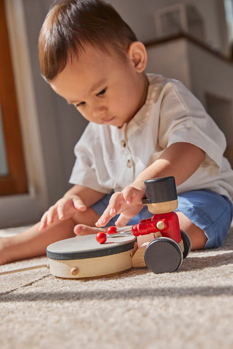 Kiddo Joy Pull Along Drummer by PlanToys – Eco-friendly Toy for Musical Exploration and Motor Skills | Kiddo Joy