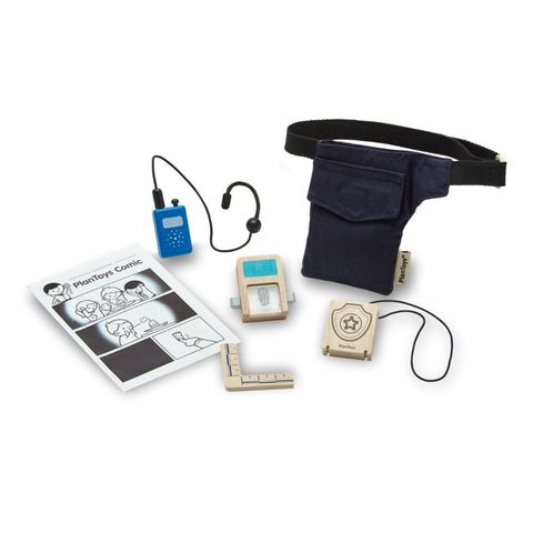 Kiddo Joy Secret Agent Playset by PlanToys, an eco-friendly toy designed to inspire imaginative role play, problem-solving, and creativity with secret agent-themed accessories for exciting undercover adventures.