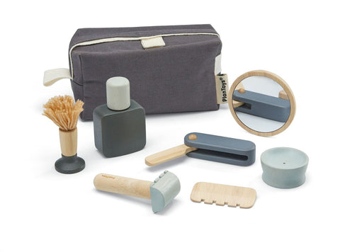 Kiddo Joy Shave Set by PlanToys, an eco-friendly toy designed to foster role play, motor skills development, and independence with realistic shaving accessories for imaginative grooming fun.