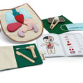 Kiddo Joy Surgeon Playset by PlanToys, an eco-friendly toy designed to encourage role play, imaginative learning, and social skills through realistic medical tools for aspiring young doctors.